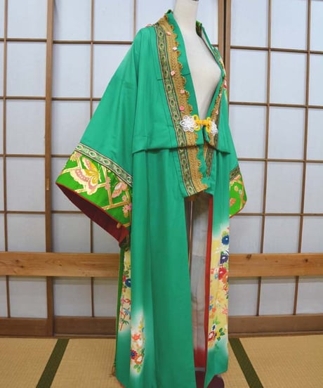 kki.2614　【KIMONO Custom】蝶のツカイKIMONOガウン。