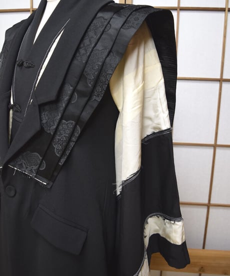 kki.2551　【KIMONO Custom】モノクロ裃ジャケット。