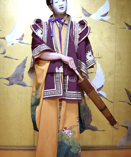 kki.2549　【KIMONO Custom】笑う福の神平安狩衣装束風ガウン。