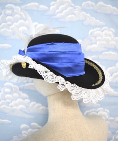 kki.1995　 額縁リボンサイドアップHAT。 ＜ブラック＞
