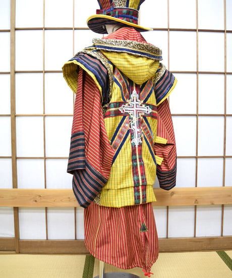 kki.2572　【KIMONO Custom】ユニオンジャックKIMONOジャケット＆グラモフォンシルクHAT　Set。