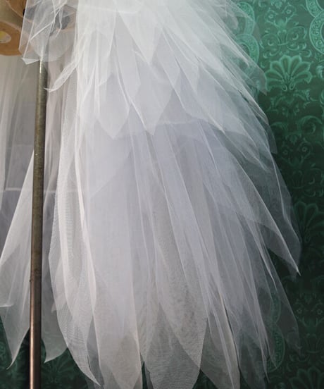 kki.2399　ハロウィンの花嫁チュールバッスル＆ベールカチューシャset。