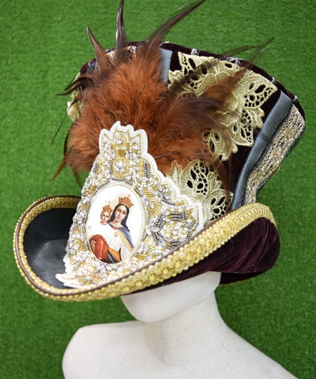 kki.2213　ロイヤルヴィンテージグラモフォンシルクHAT。