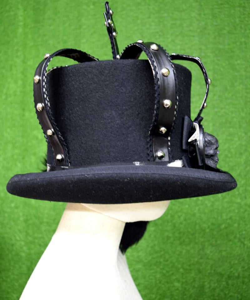 kki.2232 マッドフォックステイル王冠シルクHAT。 | 危機裸裸商店WEBSHOP