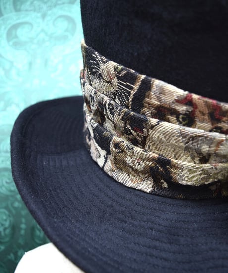 kki.2411　CatゴブランのリボンウールBIGシルエットHAT。