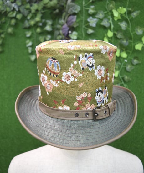 kki.2274　デニムと西陣織犬張子シルクHAT。