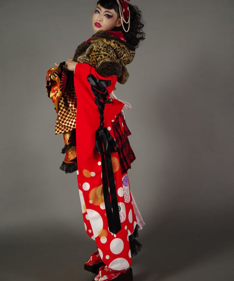 ki-LAD.0001　LAD/kikirara  psychobilly girl。振袖着物Set