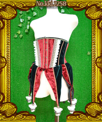 kki.2258　オールドクラウンベロアウエストコルセット。