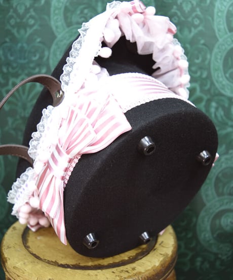 kki.2385　白うさぎのマジックシルクHATBAG。＜ピンク＞