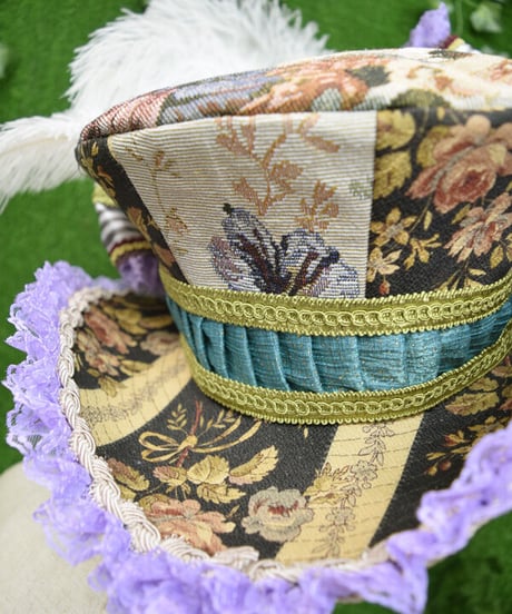 kki.2331　薔薇の貴族のオーストリッチ添え HAT。