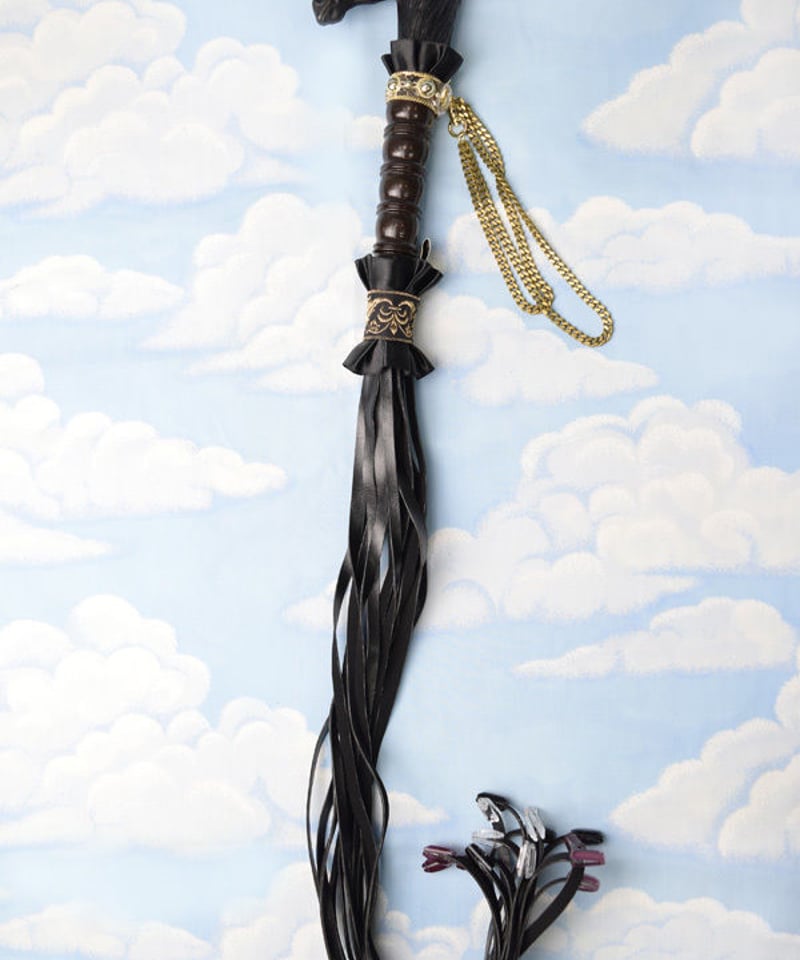 kki.2102 ブラックホースクリスタルバラ鞭。 | 危機裸裸商店WEBSHOP