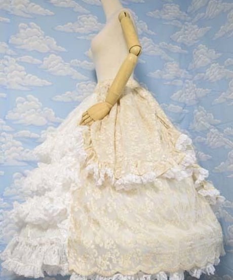 kki.1990　マリーアントワネットコルセットドレス　バッスルスカート、ワイヤーパニエ、HAT　４点SET。