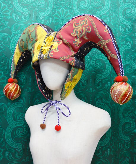 kki.2699　Vintage ornament　道化師のジェスターHAT。