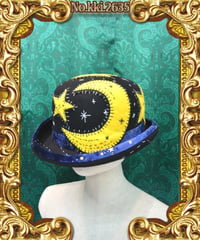 kki.2635　月と星の刺繍ボーラーHAT。