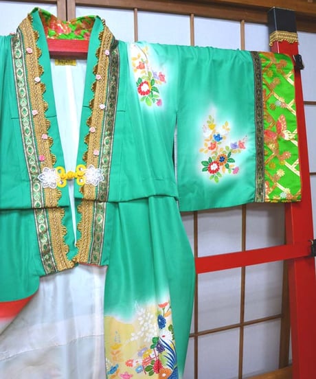kki.2614　【KIMONO Custom】蝶のツカイKIMONOガウン。