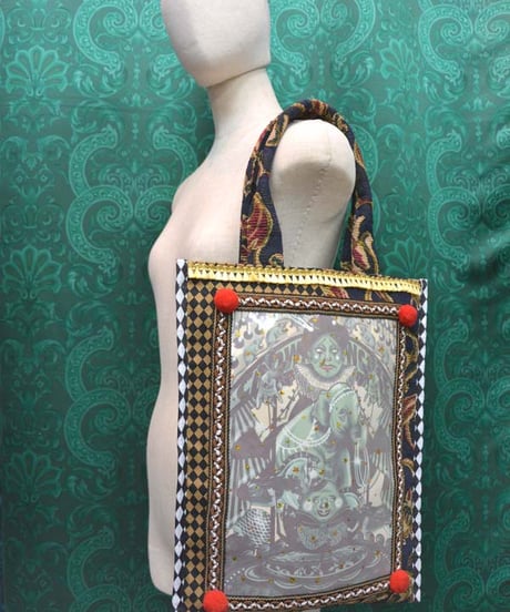 kki.SJ-001　SAKKIJEY◆collaboration　Art Tote BAG。＜サーカス＞