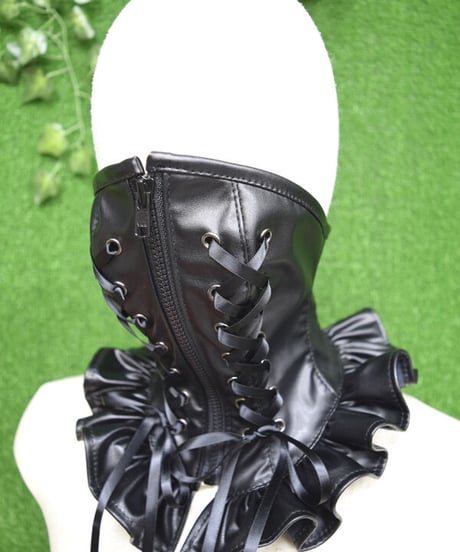 kki.2341　スピンドルフェイクレザーNeck Mask。