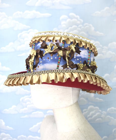 kki.2135　メリーゴーランドシルクHAT。