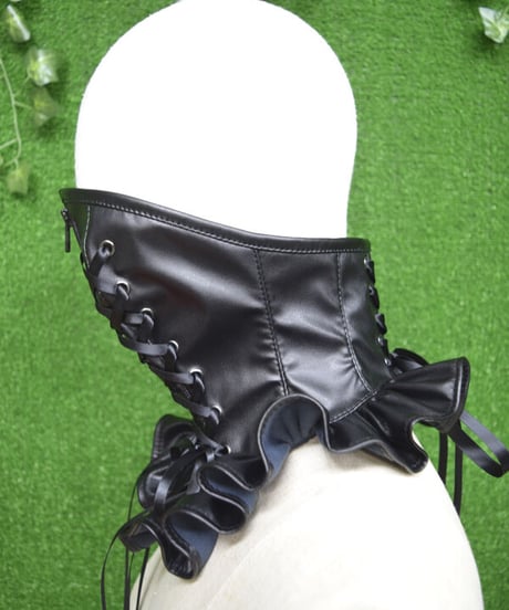 kki.2341　スピンドルフェイクレザーNeck Mask。