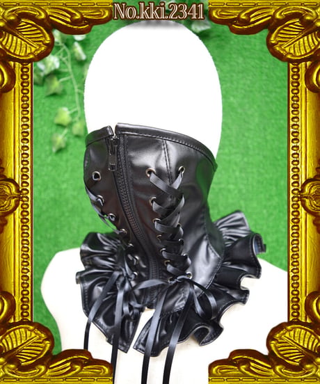 kki.2341　スピンドルフェイクレザーNeck Mask。