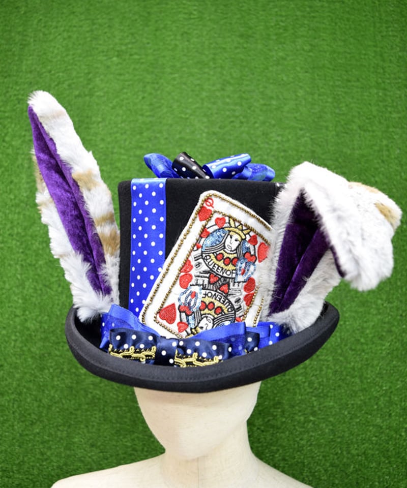 kki.2242 マジカルラビットドットリボンシルクHAT。 | 危機裸裸商店WEBSHOP