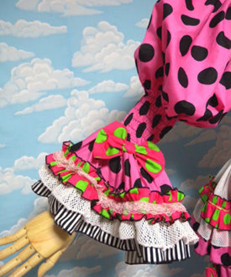 kki.1527 ドットクイーンコルセットドレス/ドレスHAT&パニエSet kki.1527 ドットクイーンコルセットドレス/ドレスHAT&パニエSet