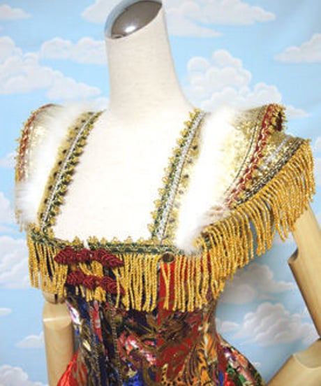 kki.1780　中国女皇帝の鎧バスクコルセット 。