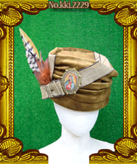 kki.2229　キジの羽根のヴィンテージクラッシュHAT。