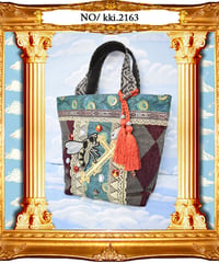 kki.2163　十字架と蜂のミニBAG。＜ワインレッド＞