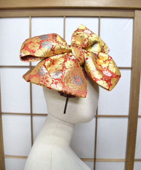 kki.2570　【KIMONO Custom】モダン帯おリボンカチューシャヘッドドレス。