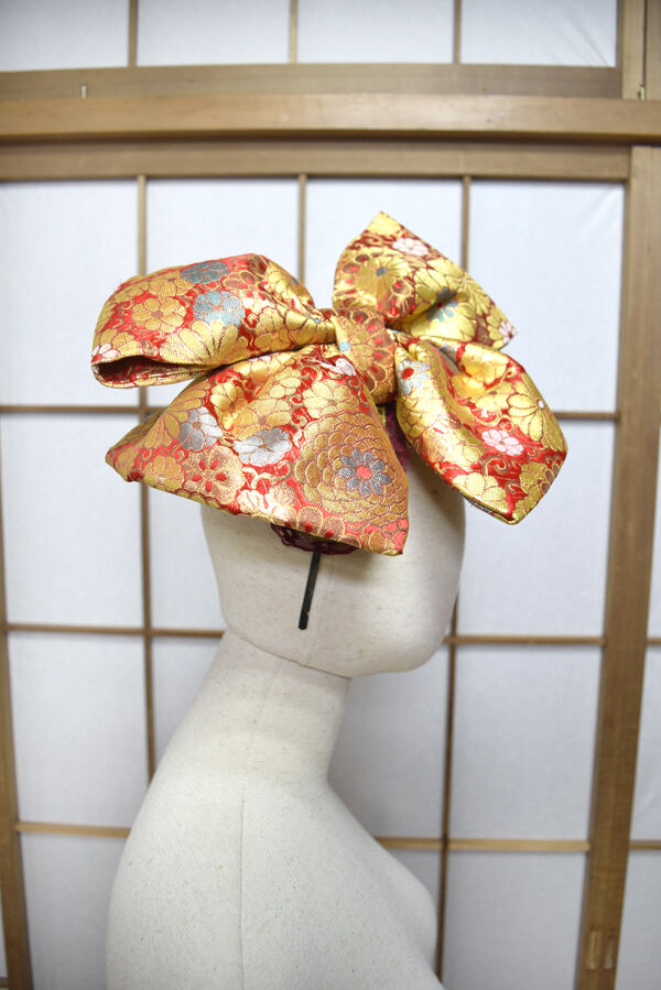 kki.2570 【KIMONO Custom】モダン帯おリボンカチューシャヘッドドレス kki.2570 【KIMONO Custom】モダン帯おリボンカチューシャヘッドドレス