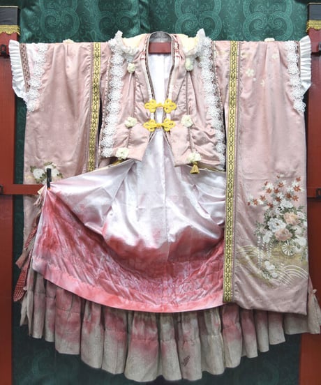 kki.2519　【KIMONO Custom】桜舞い散る振袖ガウン。