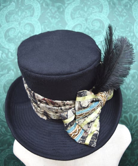 kki.2411　CatゴブランのリボンウールBIGシルエットHAT。