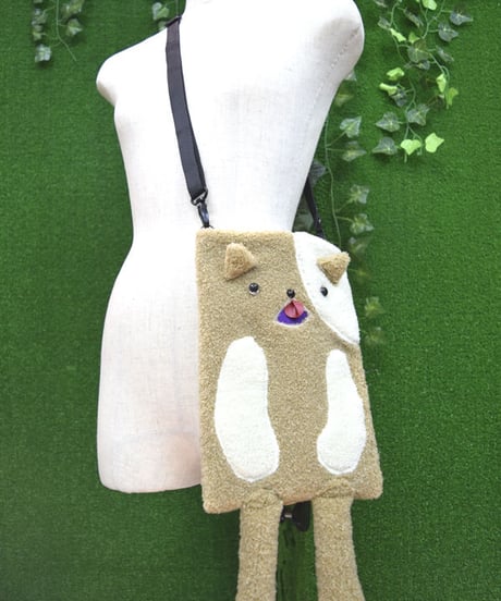 kki.2291　四角ぶちネコポシェット。