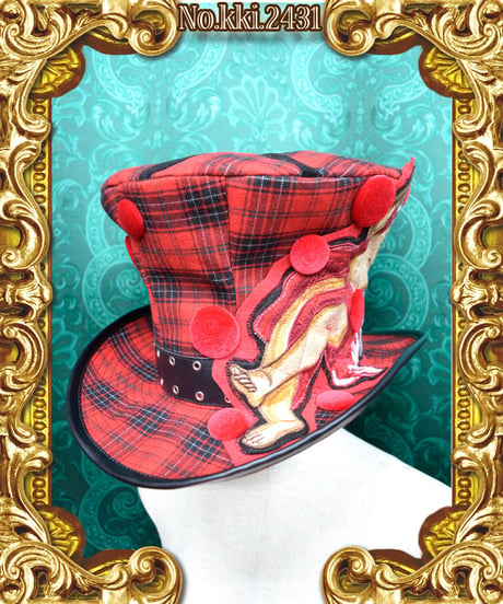 kki.2431　ユニオンジャックと天使のグラモフォンシルクHAT。