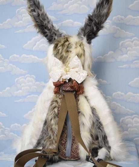 kki.2051　トランプスタイアンティークうさちゃんぬいぐるみBAG。