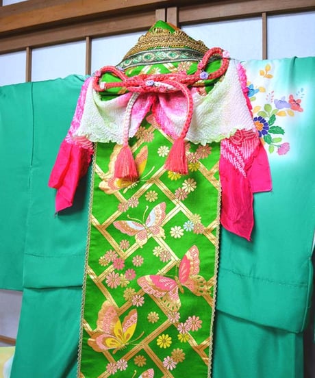 kki.2614　【KIMONO Custom】蝶のツカイKIMONOガウン。