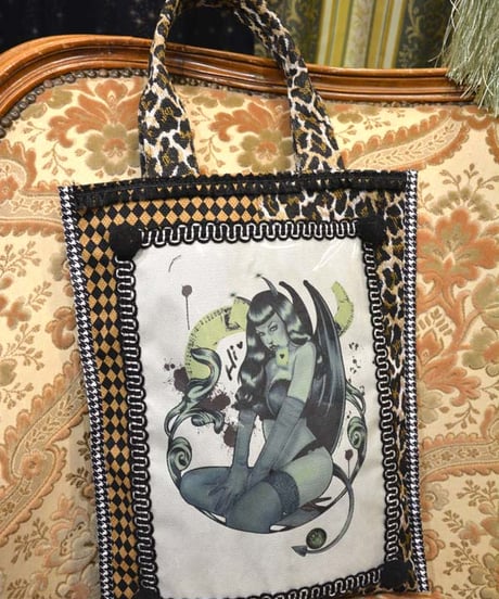 kki.SJ-003　SAKKIJEY◆collaboration　Art Tote BAG。＜devil girl＞