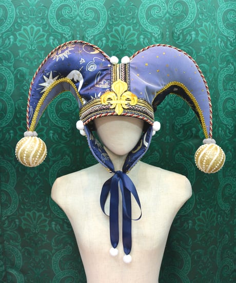 kki.2647　月と太陽の道化師ジェスターHAT。