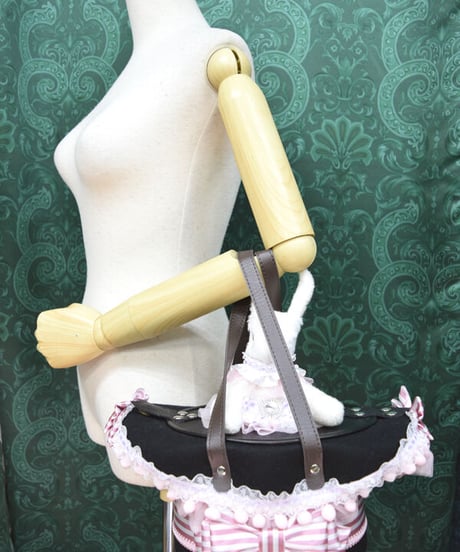 kki.2385　白うさぎのマジックシルクHATBAG。＜ピンク＞