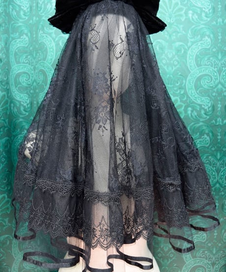 kki.2584　ブラックベールゴーストヘッドドレス。