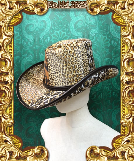 kki.2623 レオパードパッチワークテンガロンHAT。 | 危機裸裸 kki.2623 レオパードパッチワークテンガロンHAT。 | 危機裸裸