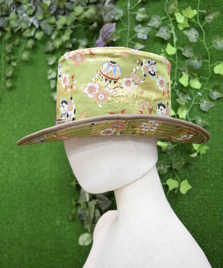kki.2274　デニムと西陣織犬張子シルクHAT。