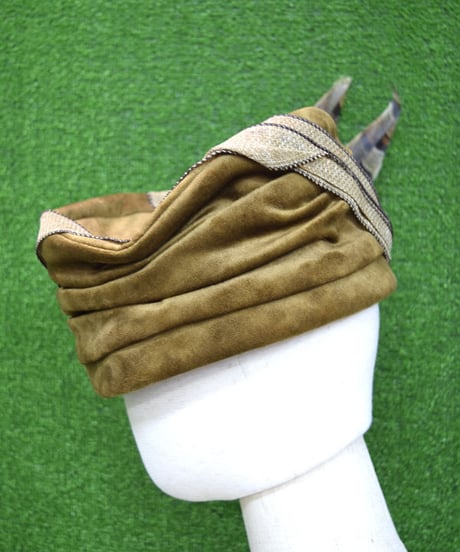 kki.2229　キジの羽根のヴィンテージクラッシュHAT。