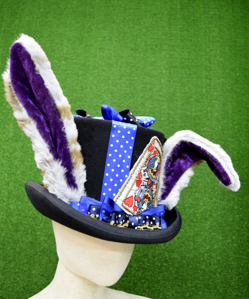 kki.2242 マジカルラビットドットリボンシルクHAT。 | 危機裸裸商店WEBSHOP