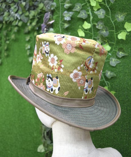 kki.2274　デニムと西陣織犬張子シルクHAT。