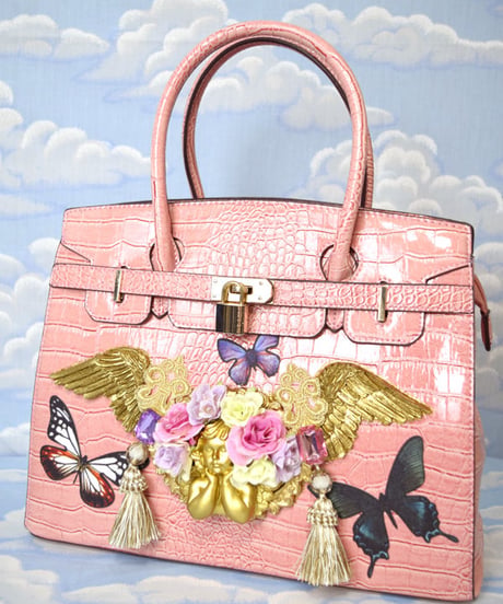 kki.2031　バタフライヘヴンピンクカスタムバーキンBAG。
