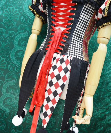 kki.2710　Trump joker　ロングコルセット。