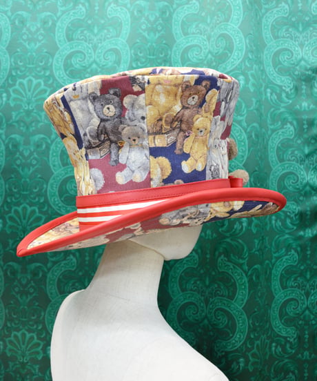 kki.2730　くまちゃんとお散歩グラモフォンシルクHAT。