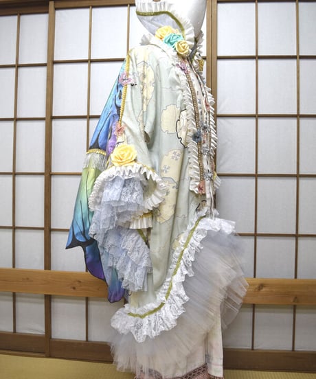 kki.2552　【KIMONO Custom】春風と蝶の羽音KIMONOガウン。